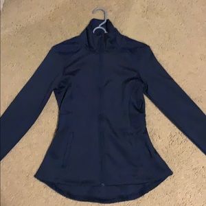 Beautiful Navy Athletic Jacket. Flares at bottom!